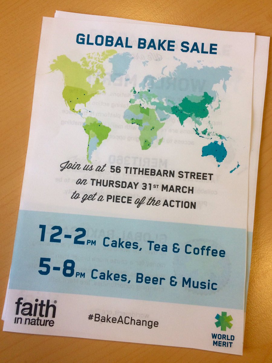 MERITMarlou's tweet photo. .@EchoWhatsOn have you heard about #BakeAChange -Bake Sale taking place TODAY! Pop over for a piece of the action! 🍰 https://t.co/KUjaW1mG8S