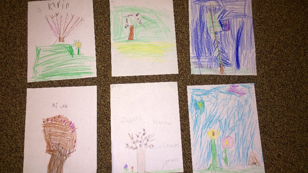 AgenoFirstGrade's tweet photo. We had to take advantage of this beautiful day! We are reading about the forest so they drew a plant at school. https://t.co/2wWghlDfkW