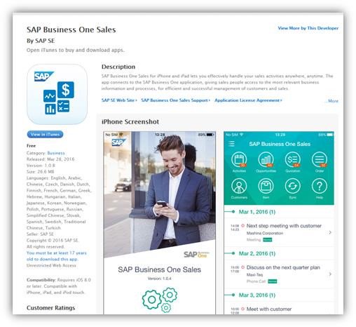 patsaundry's tweet image. #SAPB1 Mobile Sales user type will be available to buy as of the 18th of April.  #servicelayer #speed #flexibility