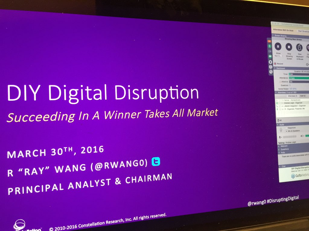 rwang0's tweet photo. Live in 15 mins. Join to learn about #digital #disruption #digitaltransformation https://t.co/qokR7G9cin https://t.co/9dR8dqbT4e