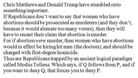 ReversalWriter's tweet photo. @Wonkette Exactly!! he just revealed the LOGIC of the "abortion = murder" position... https://t.co/AaeMYPNSUD