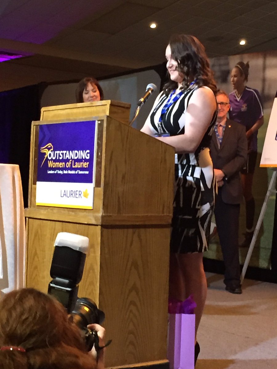 WLUAthletics's tweet photo. Congrats to this year's Outstanding Woman of Laurier from WSOCC and @LaurierHockey Jacky Normandeau! #OWL16 https://t.co/2FSe4z2MxJ