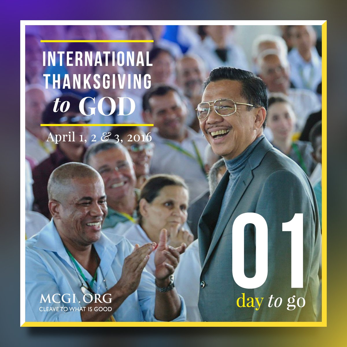 mcgidotorg's tweet photo. Just 1 day to go until our International Thanksgiving to God! 
Our program will start at 3pm (PHT)! https://t.co/VTpXxzU62c