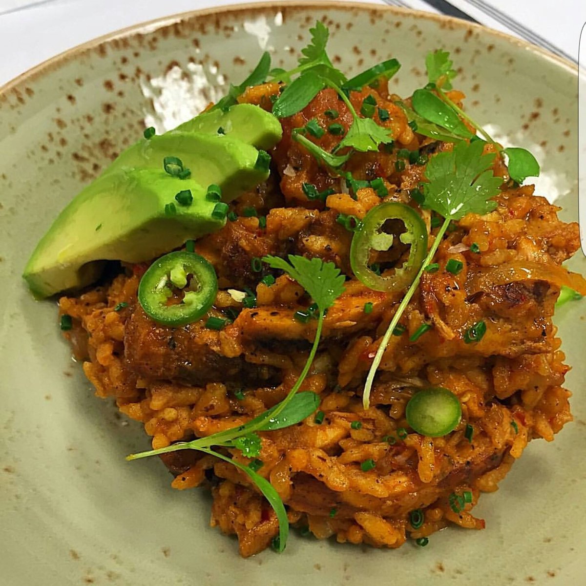 AaronSanchez's tweet image. Arroz con Pollo w/ Crispy Rice is our fun + tasty interpretation on the Latin classic at @johnnysanchezNO. #mexiCAN