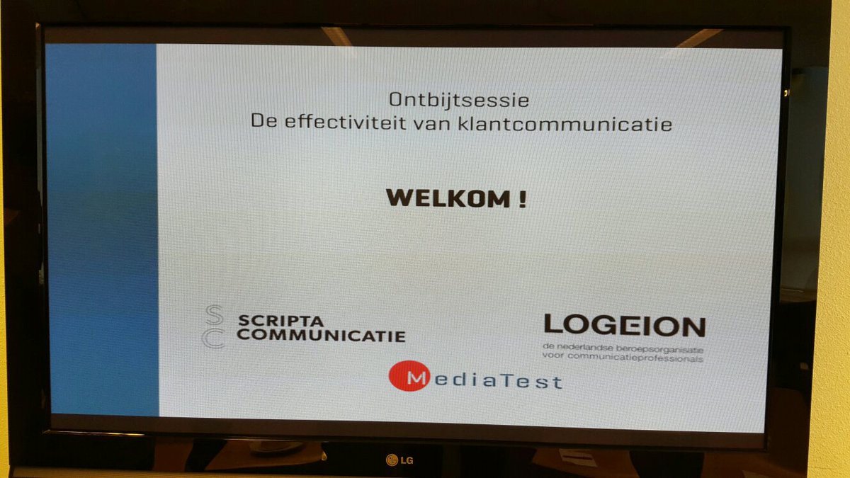 clarissebuma's tweet image. Start ontbijtsessie @Logeion @MediaTestNL en #Scripta nav onderzoek naar &apos;effectiviteit klant #communicatie&apos;