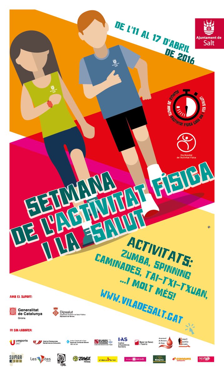 areasalut's tweet photo. Després de la #SESUdG16 us esperem a la #SAFIS2016 a #Salt  #DMAF2106 @mrubinatm @esportcat @CmundetS @UdGEsports https://t.co/DfntZaEEqt