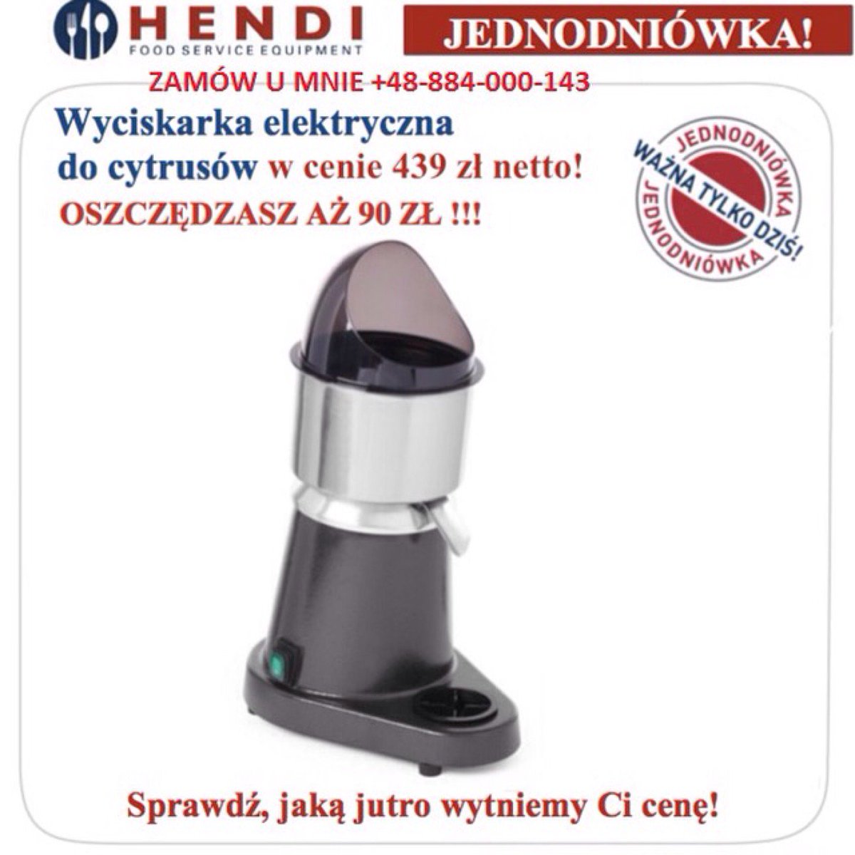 skwara3's tweet photo. #Promocja #jednodniowa #IGTPolska #profesjonalna #wyciskarka do #cytrusow #pomarancza... https://t.co/Ql4xFgnh0x https://t.co/pcC1eMhzUe
