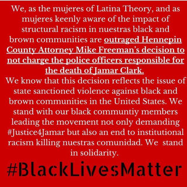 chstlopezlyman's tweet photo. #Justice4jamar thanks @LatinaTheory @La_AriGen @MariaIsa for the words to my feelings. https://t.co/vACmgxN1fn