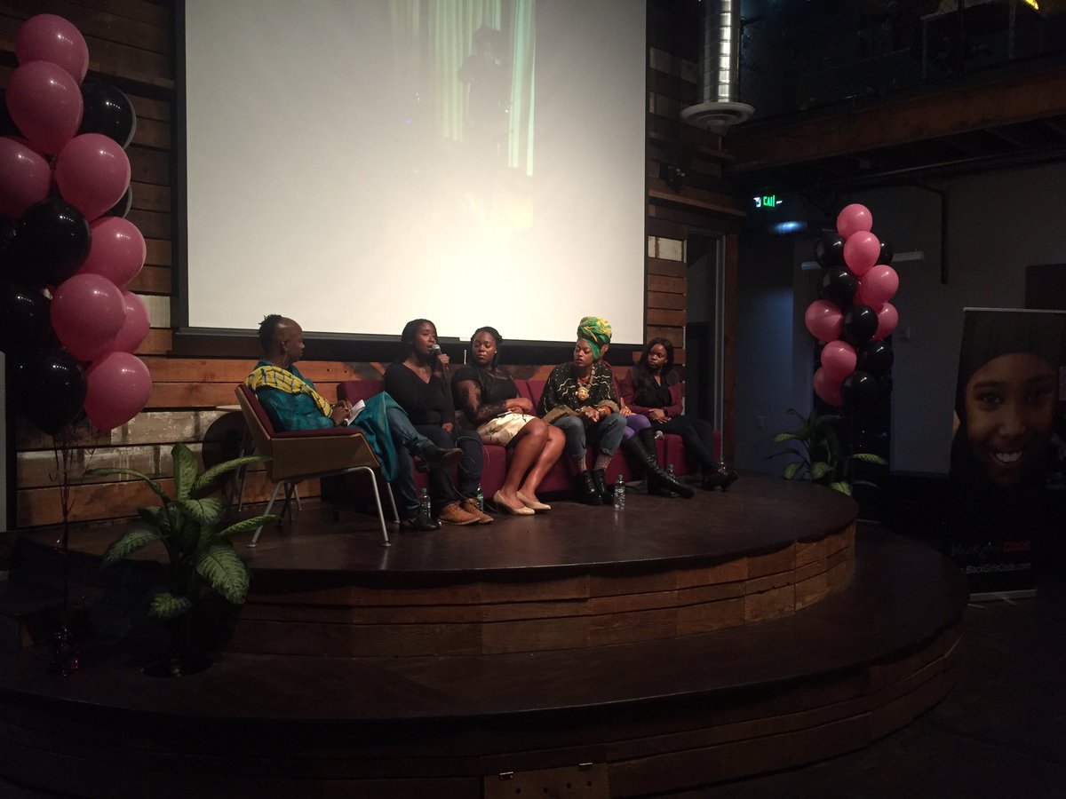 BlackGirlsCode's tweet photo. We are excited to bring together a stellar panel! WoC in Technology + Arts #behindtheclick #blackgirlscode https://t.co/F4RS1xtG4h