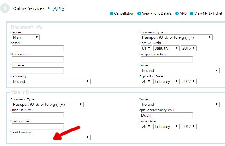 jayk's tweet photo. @TK_HelpDesk Trying to fill in the APIS on https://t.co/muUmWRRm97. What is Valid Country? Is it place of arrival? https://t.co/zMfz6JXX3e