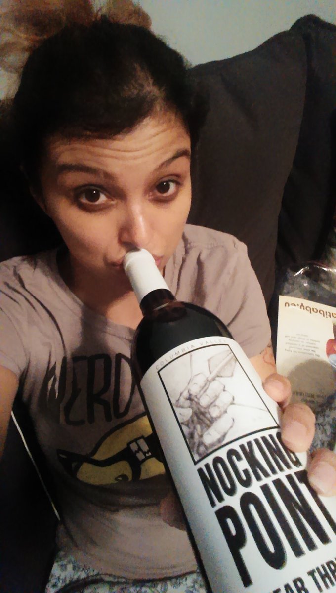 CrymsonVampire's tweet photo. How I'm feeling right about now #wine #knockingpoint #ineedabreak #mykidsmakemedrink jk...love my babies :) https://t.co/pP3Dg3ngam