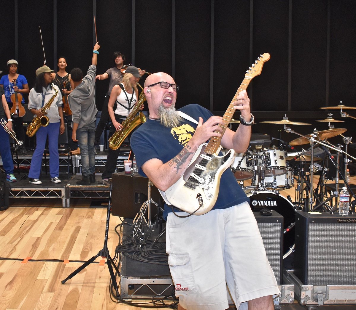 nilerodgers's tweet image. @FDJSquirrel #Moose, my new guitar tech, rocking out on the #Hitmaker. Don't worry we've got each other's backs.