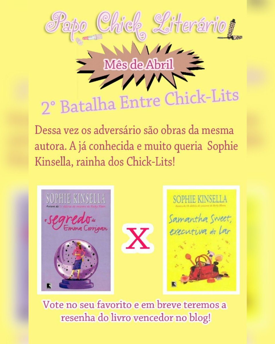 CDLiterario's tweet photo. #chicklits #resenha #batalha #desafio #livros #book #review #sophiekinsella  @editorarecord @KinsellaSophie 
P:10/04 https://t.co/c8OEGZ4zrn
