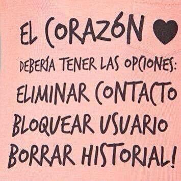¡Sí fuera tan fácil desenamorarse!... Sólo con un click. Nadie sufriría.