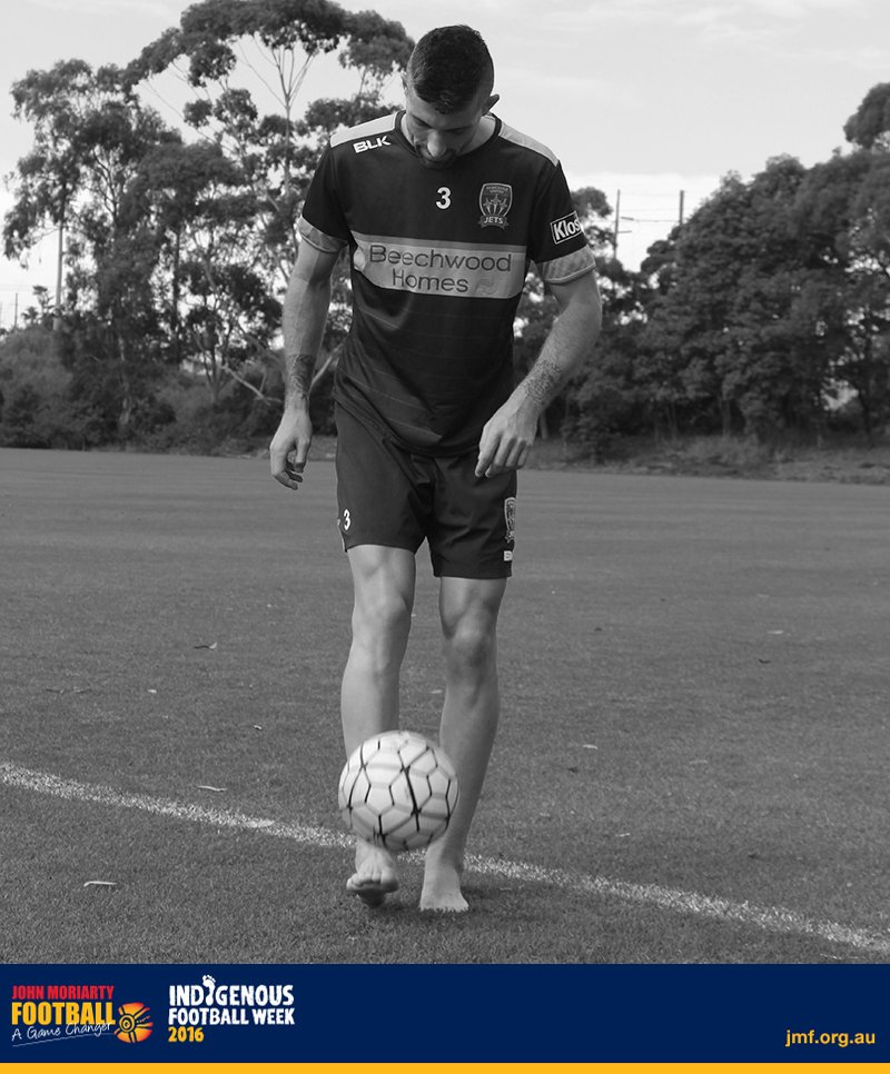 thepfa's tweet photo. .@JHoff28 supports Indigenous Football Week and @FootballJMF.  Text 'Goal' to 0455021021 to donate. #GameChanger https://t.co/pYJgXpffZ8