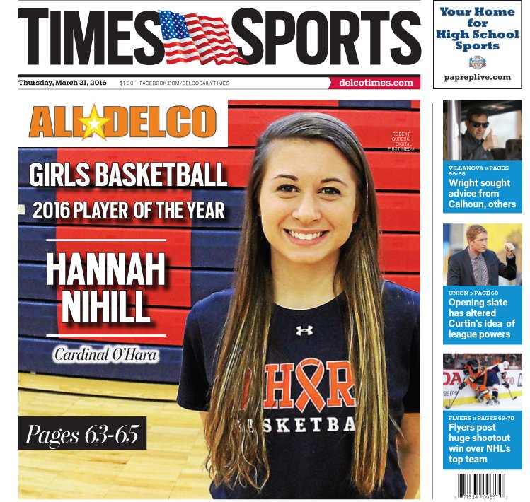 DTMattSmith's tweet photo. . @OHaraGirlsBball's Hannah Nihill is the 2016 Girls Basketball Player of the Year. Thursday's back page: https://t.co/l5IPILho4I
