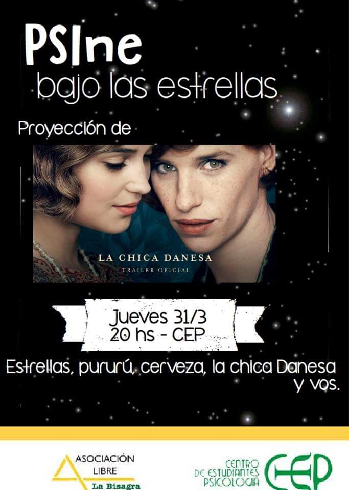 AsocLibrePsico's tweet photo. #YoTeAvisé que se venía con toda el comienzo de clases 😉💃
#PSine con pochoclos y la chica danesa! 🌛👓 https://t.co/daGtsGD3qa