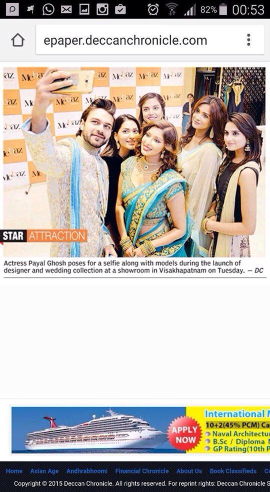 SomaliShri6's tweet photo. Hey Gorgeous @iampayalghosh #deccan_chronicle had to day this 😍 https://t.co/uBk3clNMyN