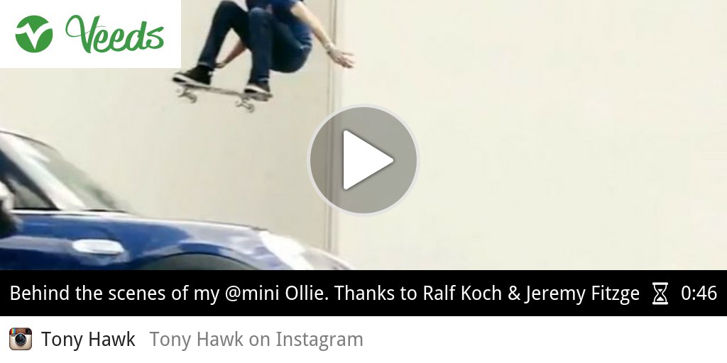 veedsspotlight's tweet photo. VIDEO Behind the scenes of my @mini Ollie. Thanks to Ralf Koch &amp; Jeremy Fitzgerald for k.. ► https://t.co/hLzdcH255u https://t.co/gVgBu1hBPi