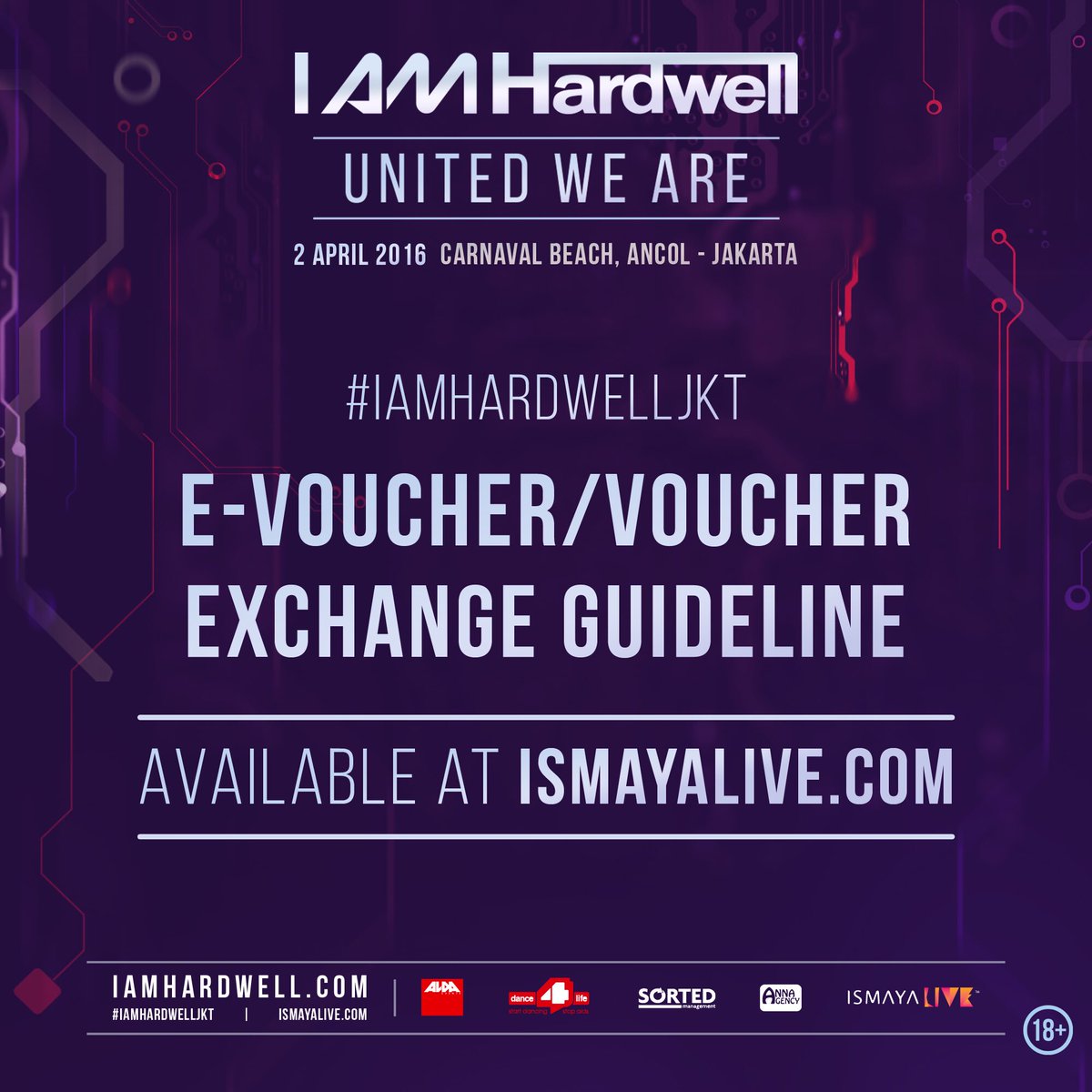 IsmayaLive's tweet photo. Penukaran e-voucher #IAmHardwellJKT diselenggarakan tanggal 2 April. Baca panduannya di https://t.co/uKUEVHd0Uc https://t.co/liWCuRzqon