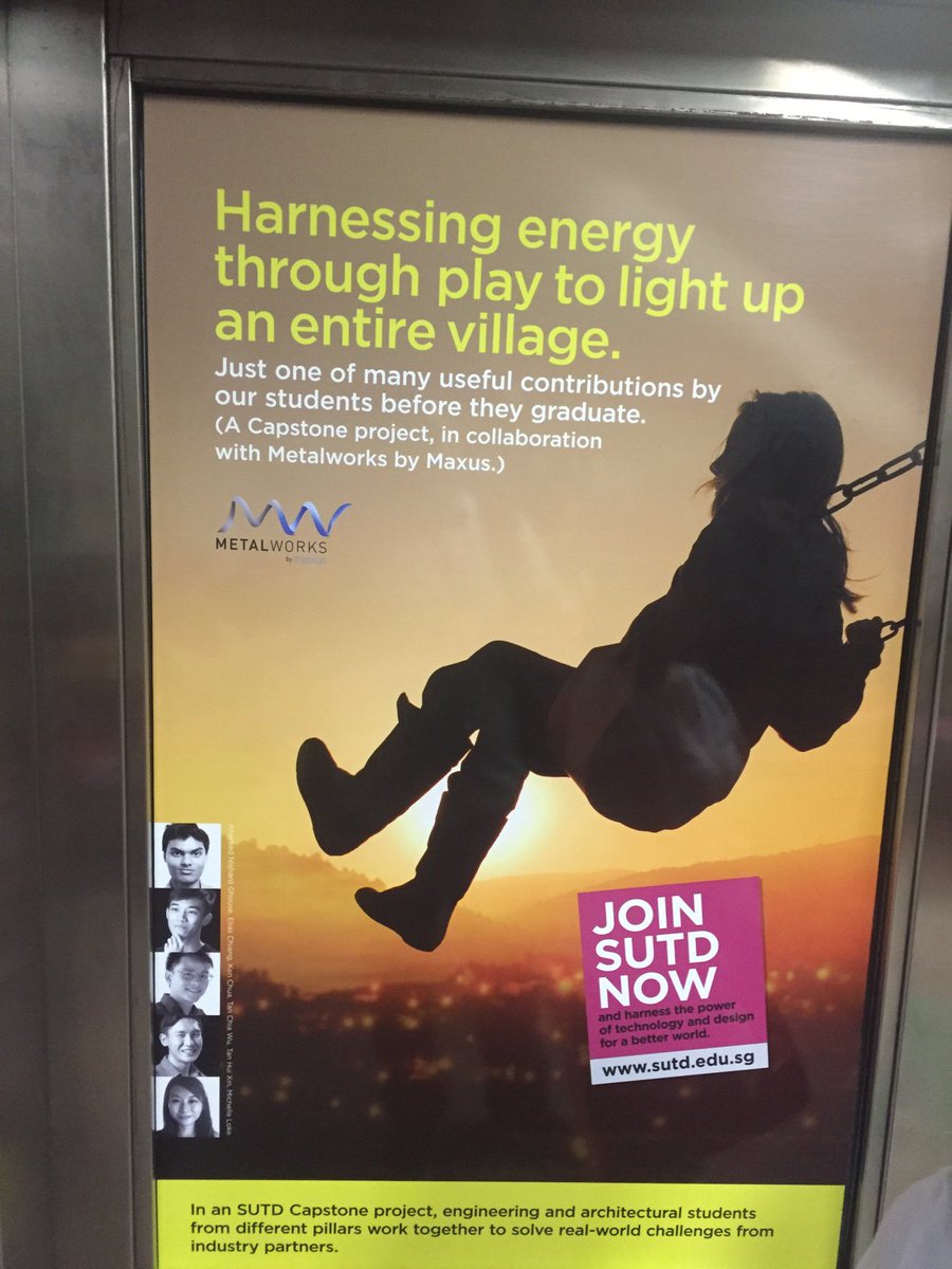 MaxusMetalworks's tweet photo. Proud to work with @sutdsg to bring light &amp; knowledge to those in need. Stoked to be featured in a transit ad too! https://t.co/egFBS7exSc
