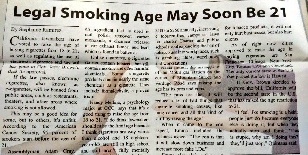 SweetnShy13's tweet image. Ahhhh! Got my daredevil review and smoking age story on the paper!
#Blessed #SecondIssue #GoVaqs #JournalismLife 📰 🙌