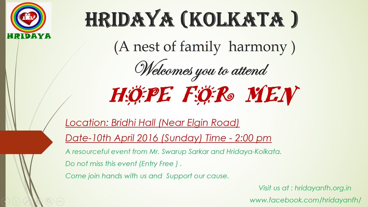 HridayaNFH's tweet image. @SFFNGO @swarup1972 @dsraomra @a_talukdar 

#HopeForMen   #HridayaKolkata  #FakeCases #GenderNeutralLaws