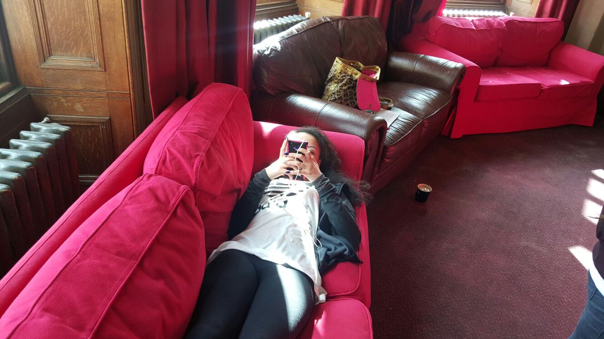 Down time in the common room