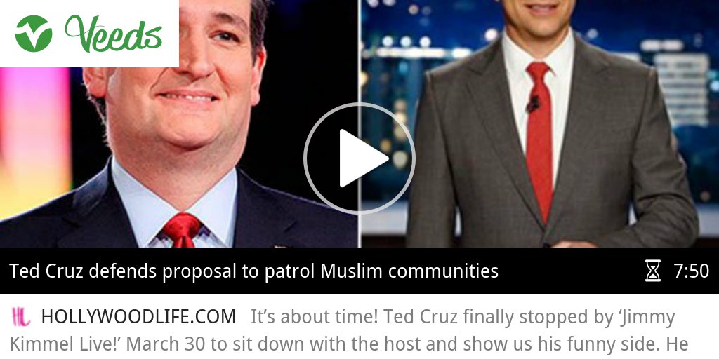 veedsspotlight's tweet photo. VIDEO Ted Cruz On Jimmy Kimmel: Reveals Who He Hates More — Donald .. #hollywood #followme ► https://t.co/XnE2Fv8LNf https://t.co/anrGydlj0N