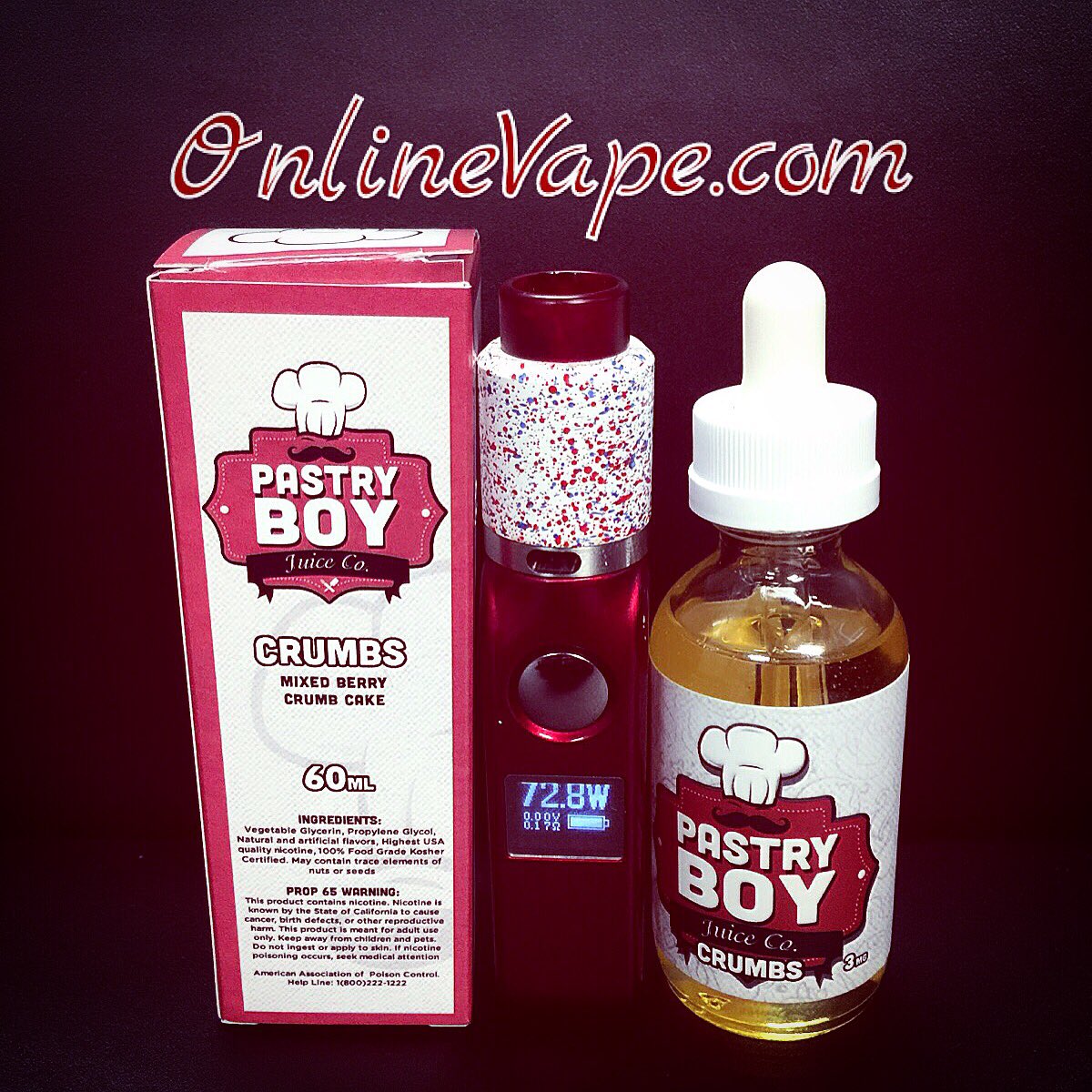 online_vape's tweet photo. Mixed Berry Crumb Cake 😳 #vape #ejuice #eliquid #vapeon #vapelove #onlinevape #vapetweet #vapefam #vapedaily #follow https://t.co/L2g8yV9E29