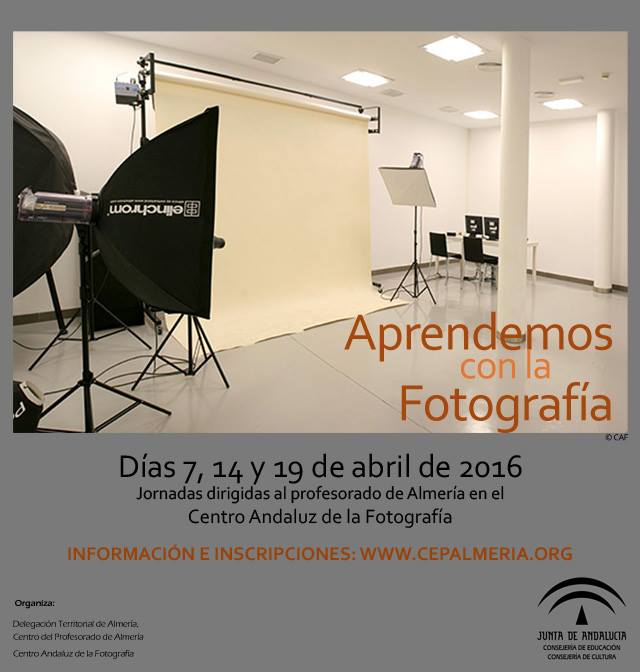CulturaAND's tweet photo. #Almería Aún puedes inscribirte en la jornada para profesores Aprendemos con la fotografía #CentroAndaluzFotografía https://t.co/cJS4ijPOXv