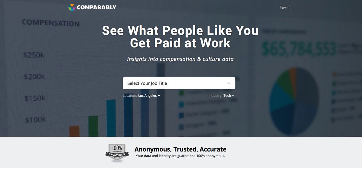 CompareMatch's tweet image. Comparably: Insights into compensation &amp;amp; culture data comparably.com #HRTech #Startup #CompData @Comparably