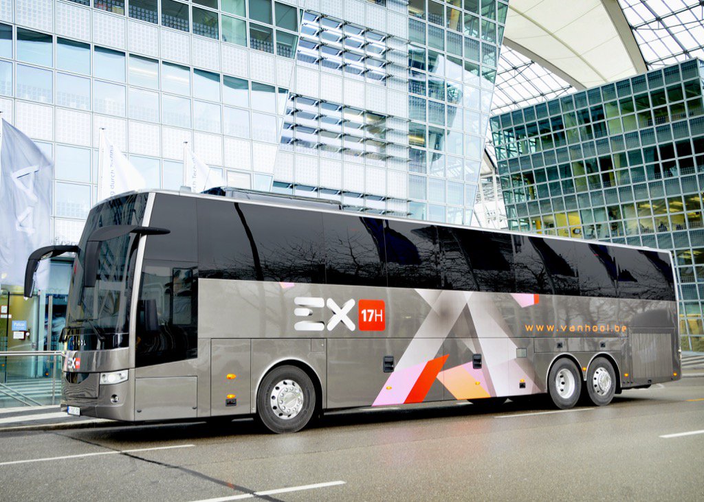 PaticoAuto's tweet photo. Congratulations to Perry Clark on the order of his first two Van Hool EX luxury coaches for Clarks Coachlines https://t.co/NJsITqtOXK