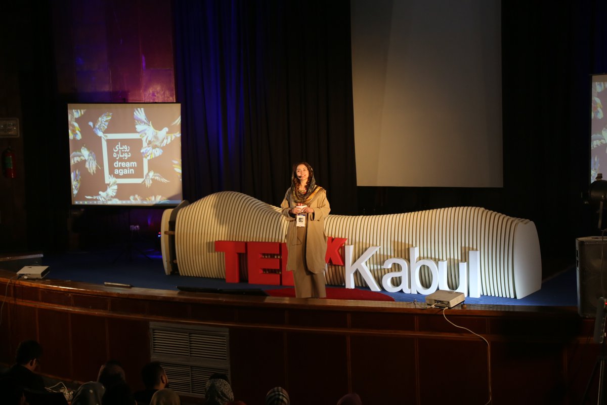 Former AFG MP, Farkhunda Zahra Naderi“As global citizens we use @tedxkabul stage to communicate with the world”