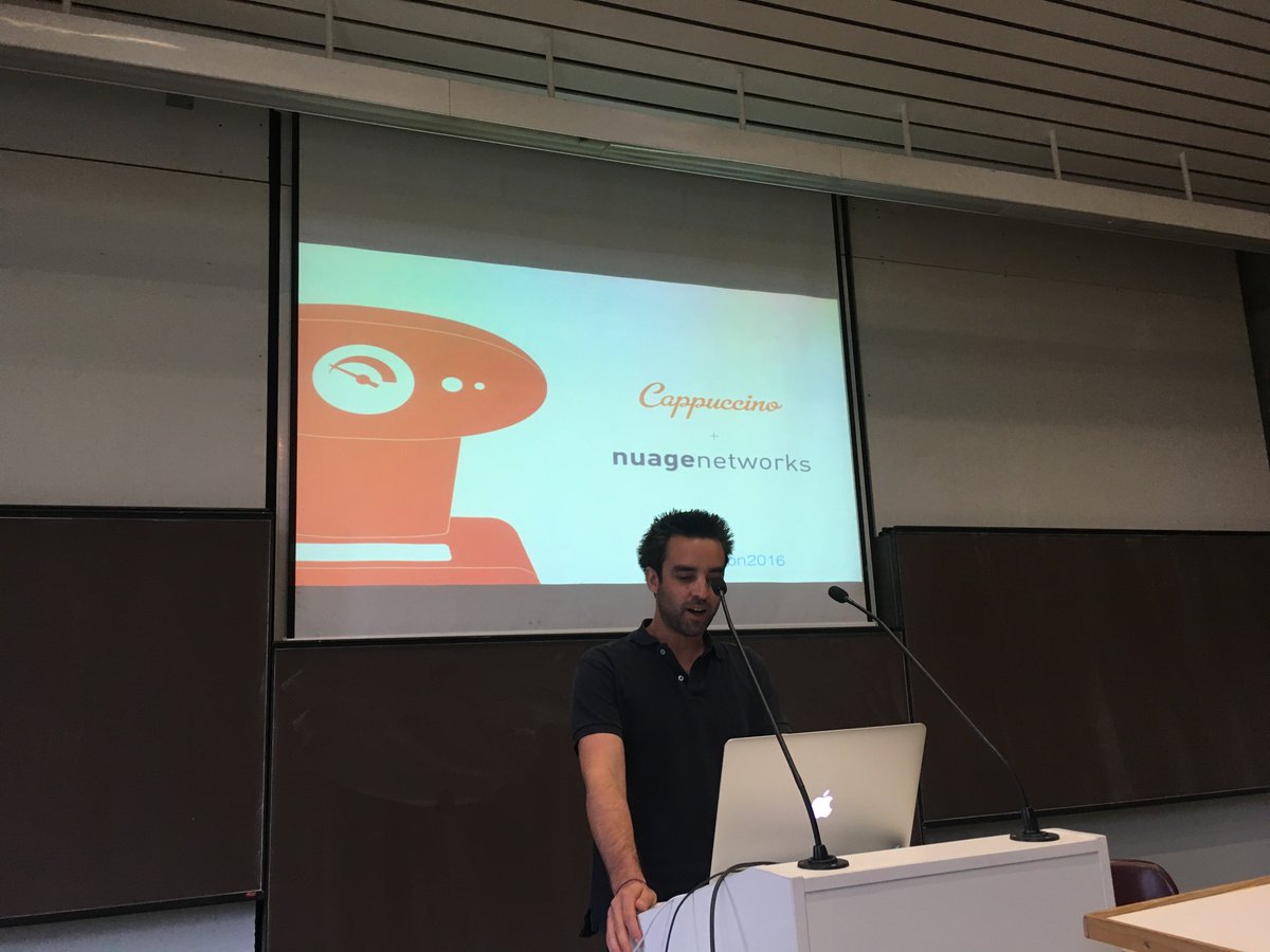 cappuccino's tweet photo. .@primalmotion is showing how @nuagenetworks uses cappuccino at #CappCon2016 https://t.co/hAXnnDWNML
