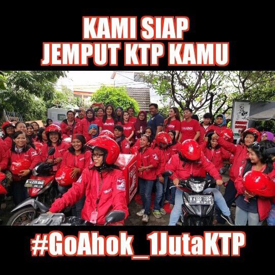 sejutatemanid's tweet photo. GoAhok jemput form dukungan + FC KTP sepanjang msh di area DKI Jakarta. Gratis. 7 hari seminggu. #GoAHOK_1JutaKTP https://t.co/ENSQVCPcHr