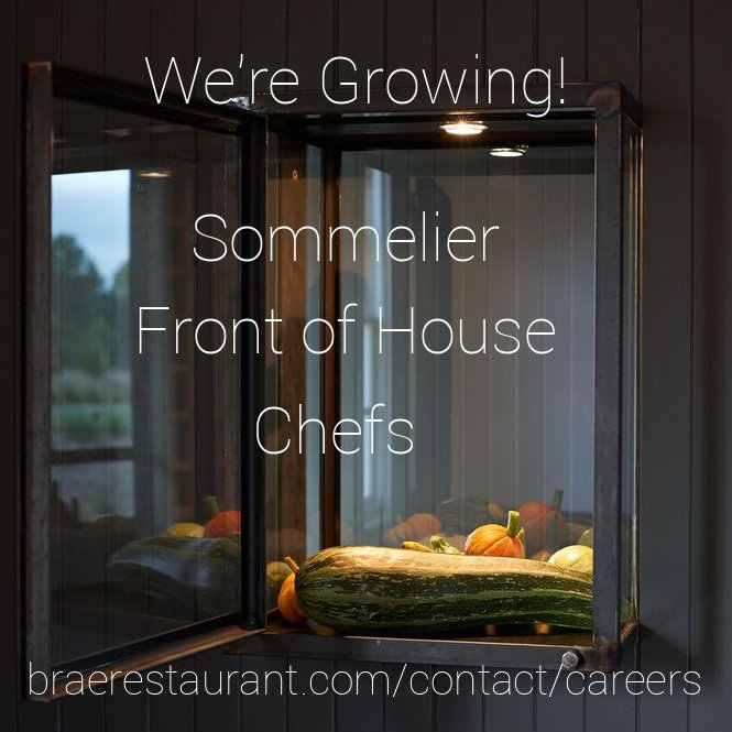 We're growing! Sommelier, Front of House &amp; Chefs positions open. Please spread the word: braerestaurant.com/contact/career…