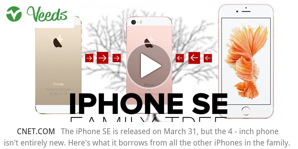 veedstech's tweet photo. VIDEO The iPhone SE family tree video #latest #technews ► https://t.co/RuHHCp8Lrs https://t.co/kgDvA7evIr