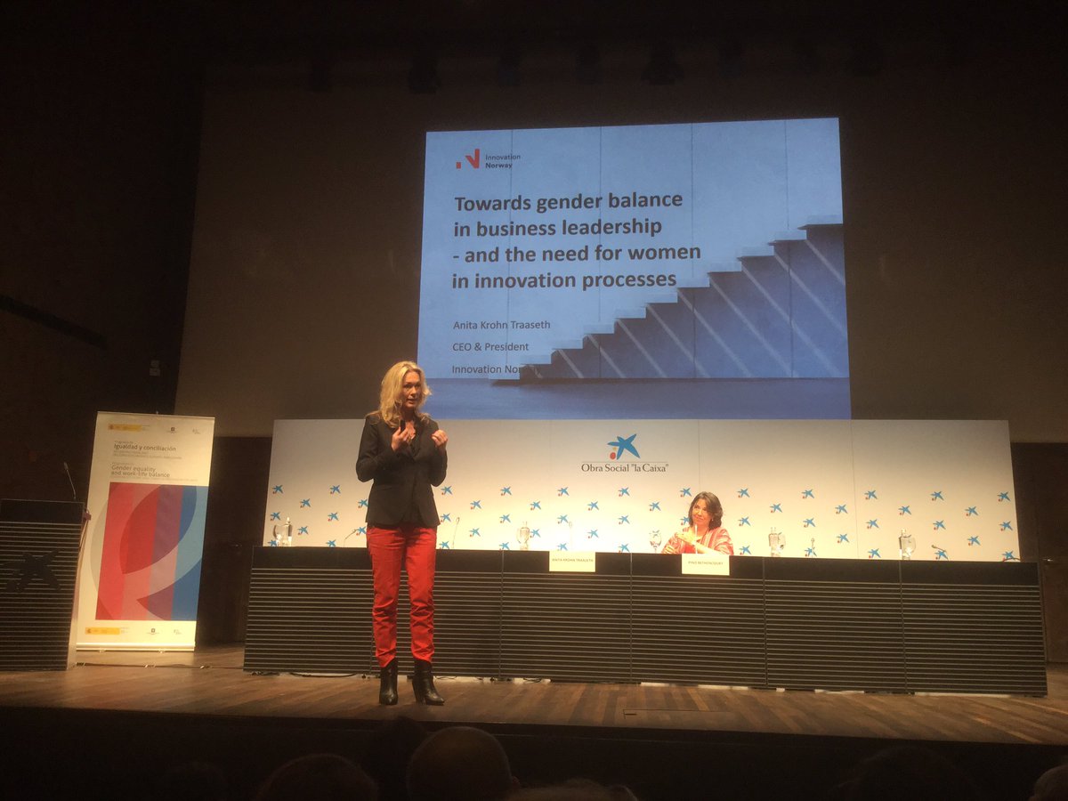 martagvalenzuel's tweet photo. @KrohnTraasethde nos habla de la importancia de las mujeres Xa la #innovación #equilibriogenero @Inmujer https://t.co/hY7Xevs6SG