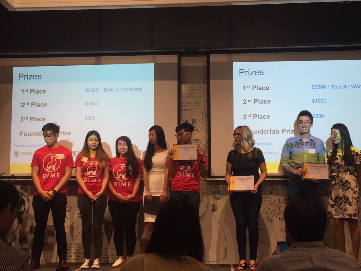 Mikenicholls88's tweet photo. And the winner is Dimepay.io @UNSWSED @JoshuaFlannery #startupaus https://t.co/LKlOfVhkLp
