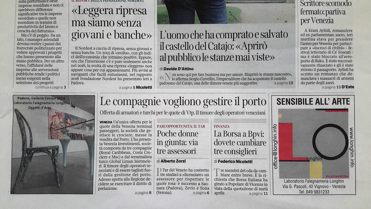 LonghinLab's tweet image. Oggi troverete un #inserzione pubblicitaria di @LonghinLab nel #corriere del #Veneto