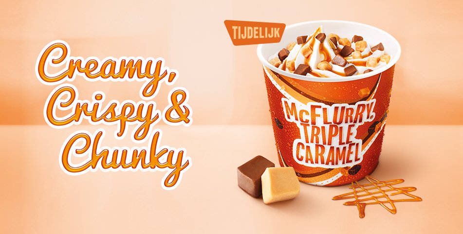 McDonaldsAlphen's tweet photo. Heb jij de McFlurry Triple Caramel al geproefd? Nu in de app voor maar € 1,95 https://t.co/FPhaAK0Rxp