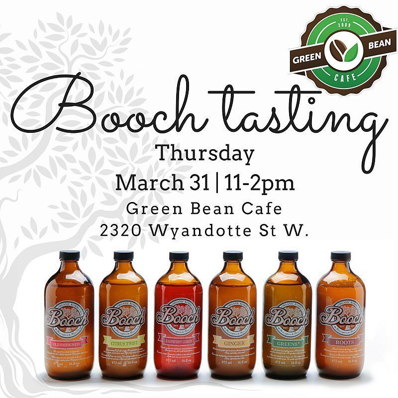 Join us today from 11-2 at our university location for a Kombucha tasting with Booch Organic Kombucha. by greenbean…