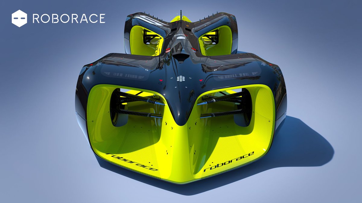 DesignQLtd's tweet image. #Roborace&apos;s new #cardesign by #DanielSimon looks cool, but do we want to #watch #driverless #cars avoid crashing?