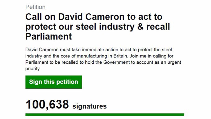 Steel crisis: Parliament recall petition hits 100,000 itv.com/news/story/201…