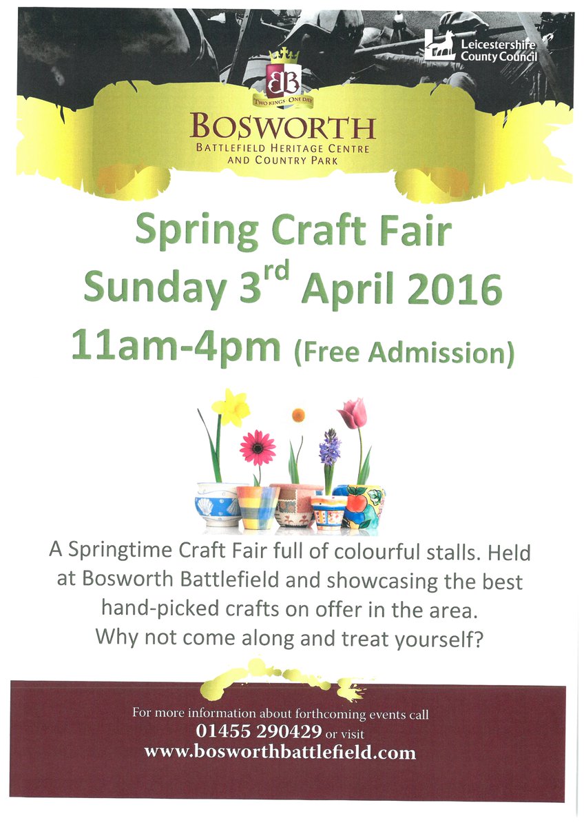 BosworthLCC's tweet photo. #SpringCraftFair @BosworthLCC this Sunday. Visit https://t.co/k0PX8VsTlD for further details https://t.co/4cFDMMd0Sq