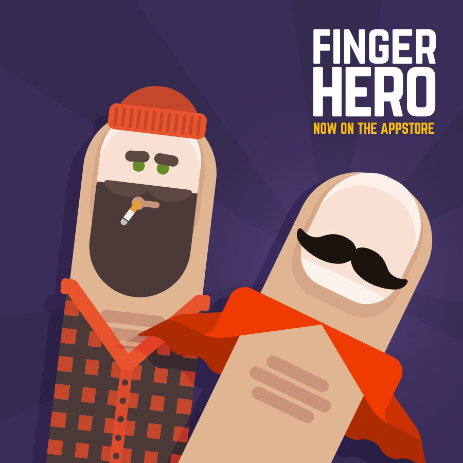DaftMobile's tweet photo. 👆 Finger Hero is available worldwide! Check it out enjoy! #gamedev #iosgame #indiegame https://t.co/lGQkP7OY3N https://t.co/GbEzzo593j