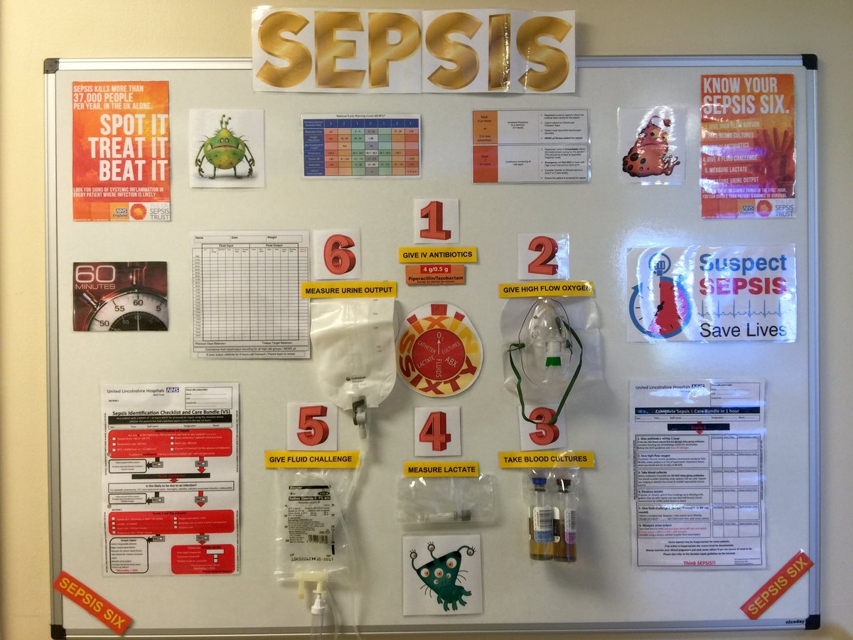 Very proud to have won the Grantham Best Sepsis Information Board award.