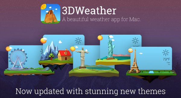 idea2inspire's tweet photo. #3DWeather is now updated with stunning new themes
Checkout https://t.co/gzj0TbNnEr
#WeatherApp #MacApp #Forecast https://t.co/7vKTsDUCaO