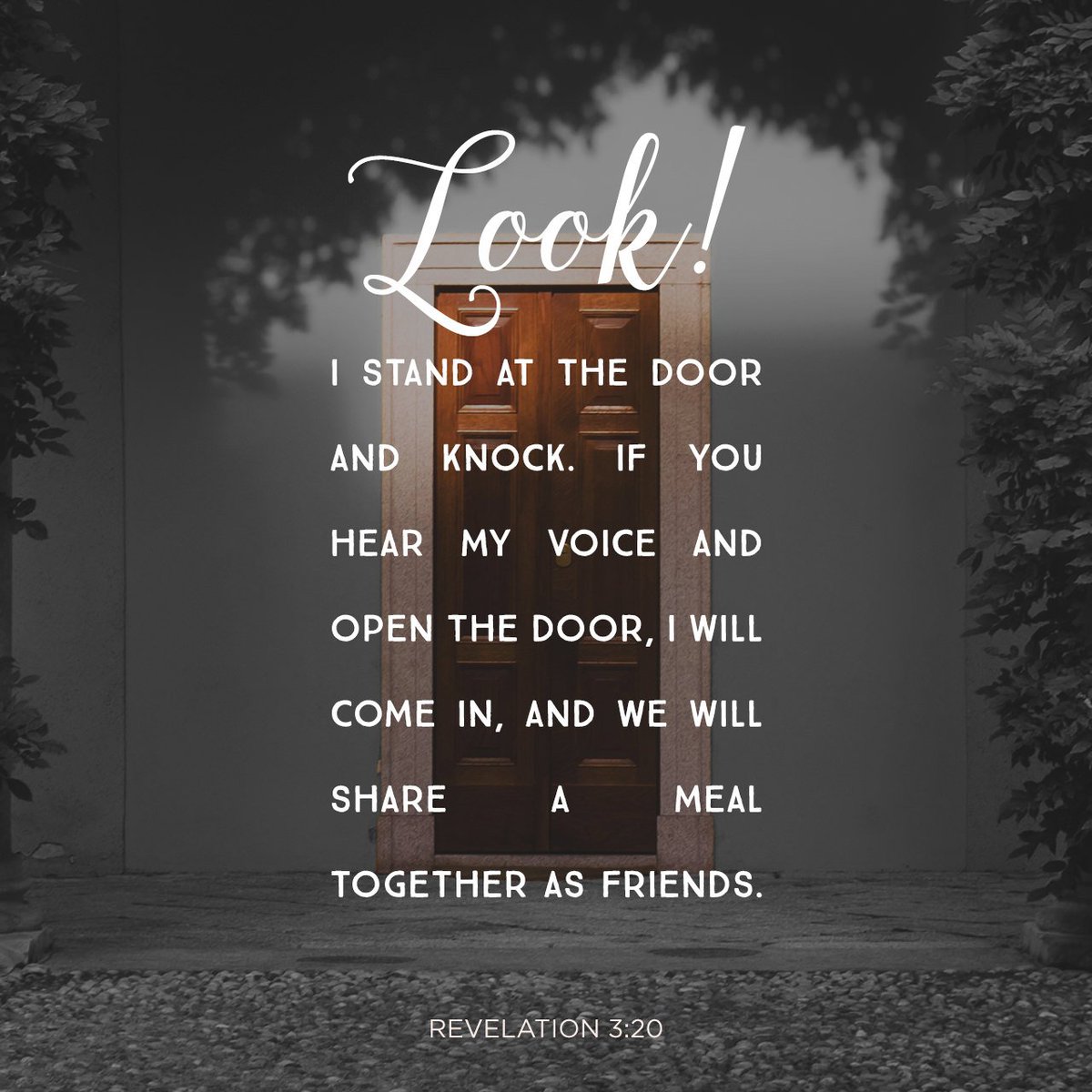 Daily Bible Verse Auf Twitter Look I Stand At The Door